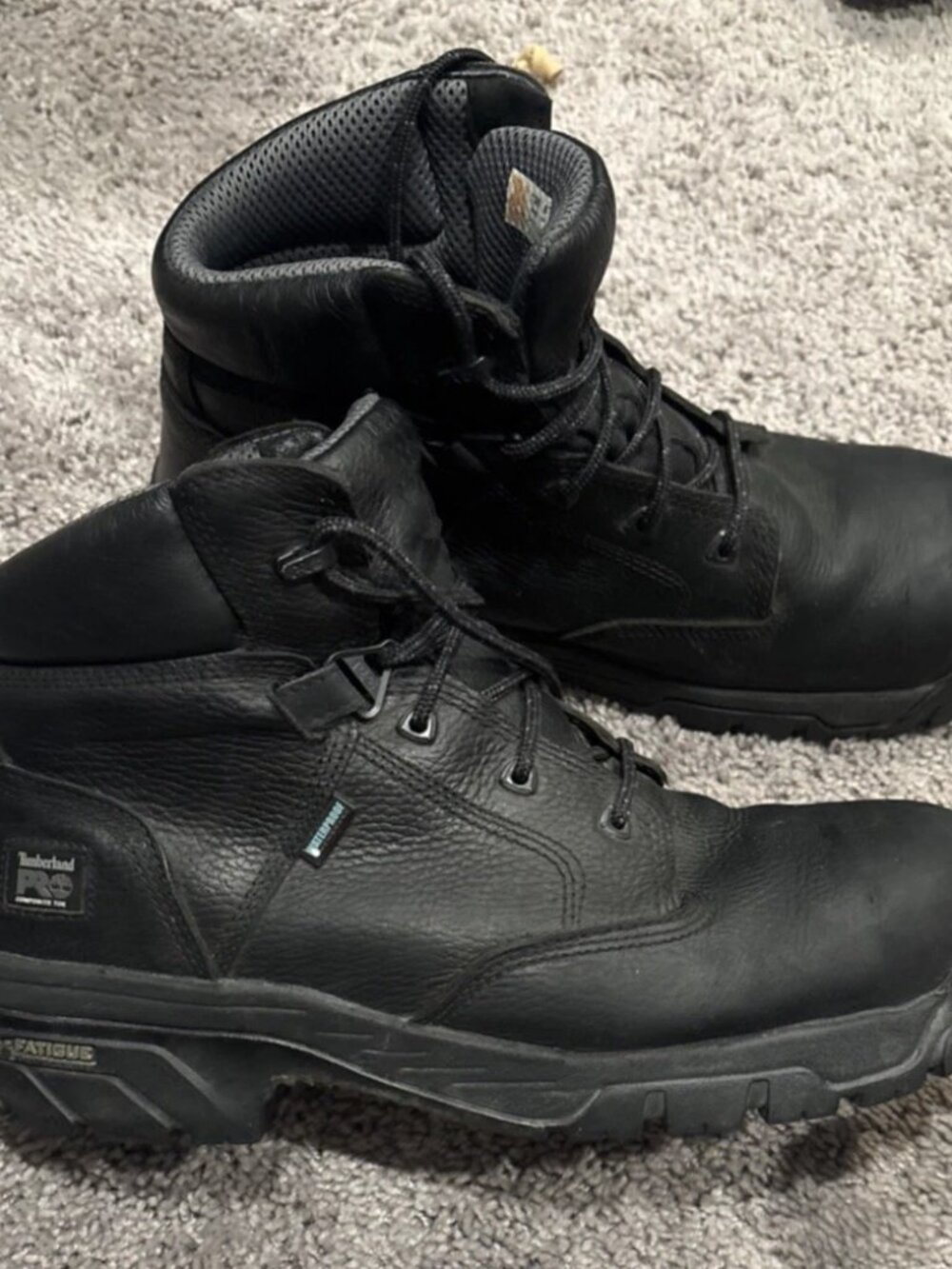 Timberland Pro Titan Composite Toe Work Boots Mens Size 13 W Black Leather